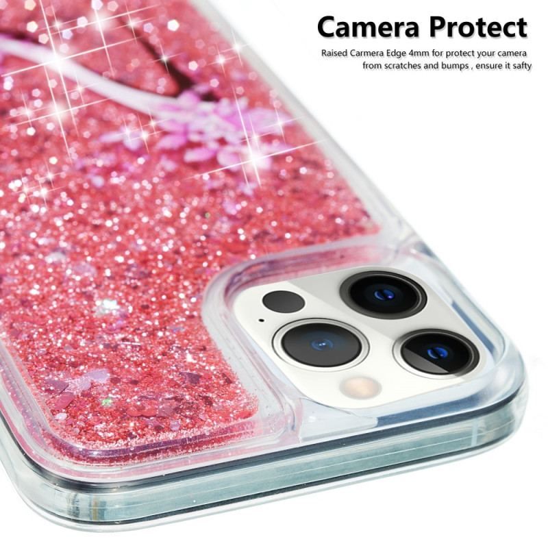 Cover iPhone 15 Pro Pailletter Pumpe