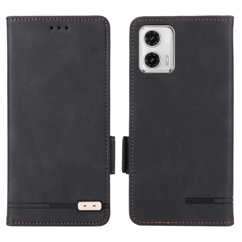 Cover Moto G73 5G Flip Cover Læder Tekstur