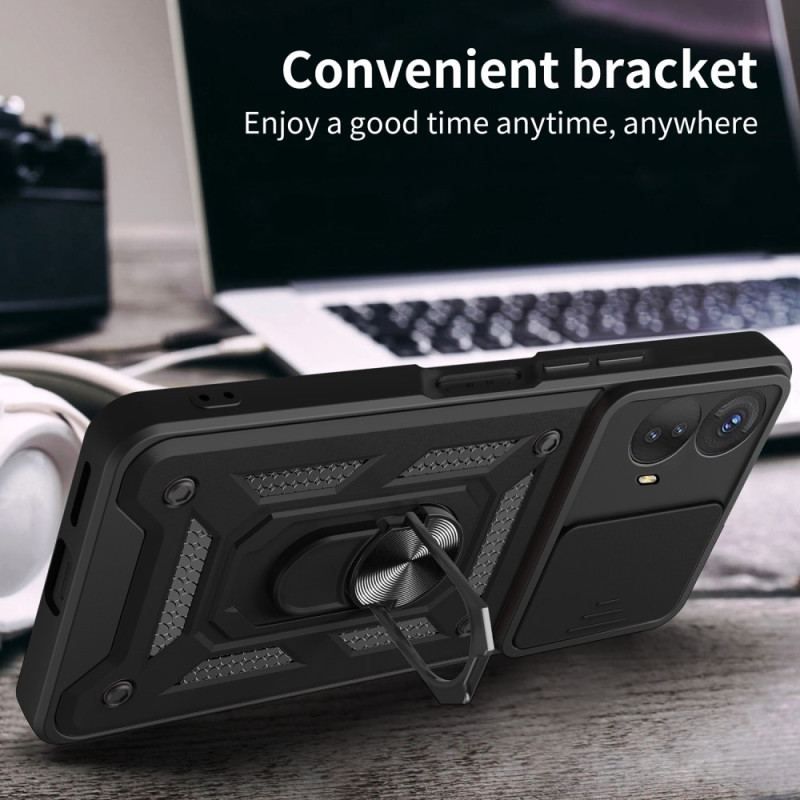 Cover Moto G73 5G Ring-støtte Og Linsebeskytter