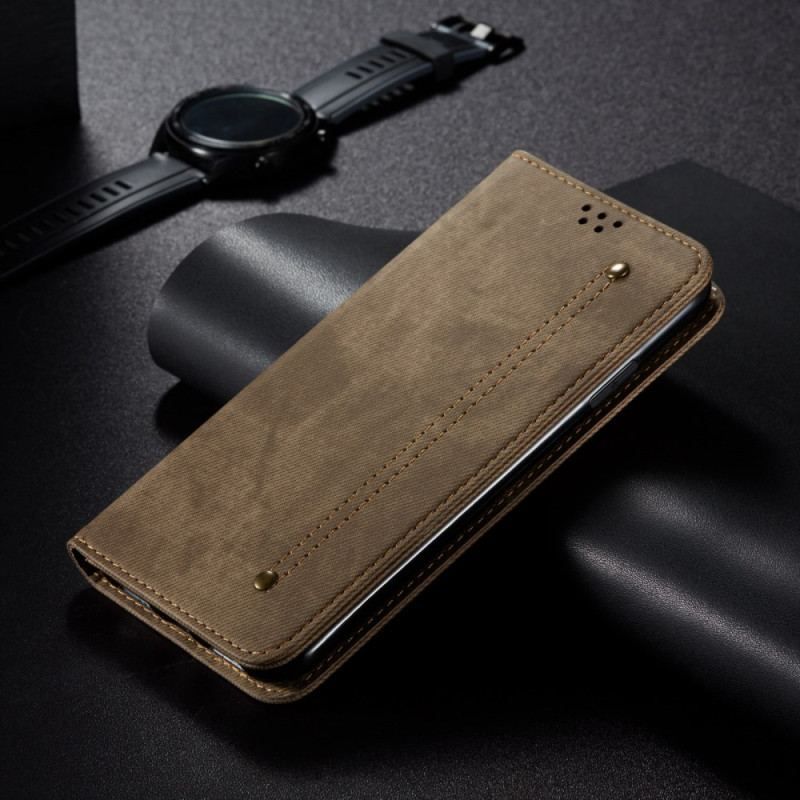 Cover OnePlus 11 5G Flip Cover Denim Stof