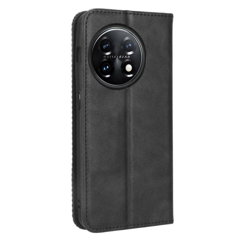 Cover OnePlus 11 5G Flip Cover Stiliseret Læderstil