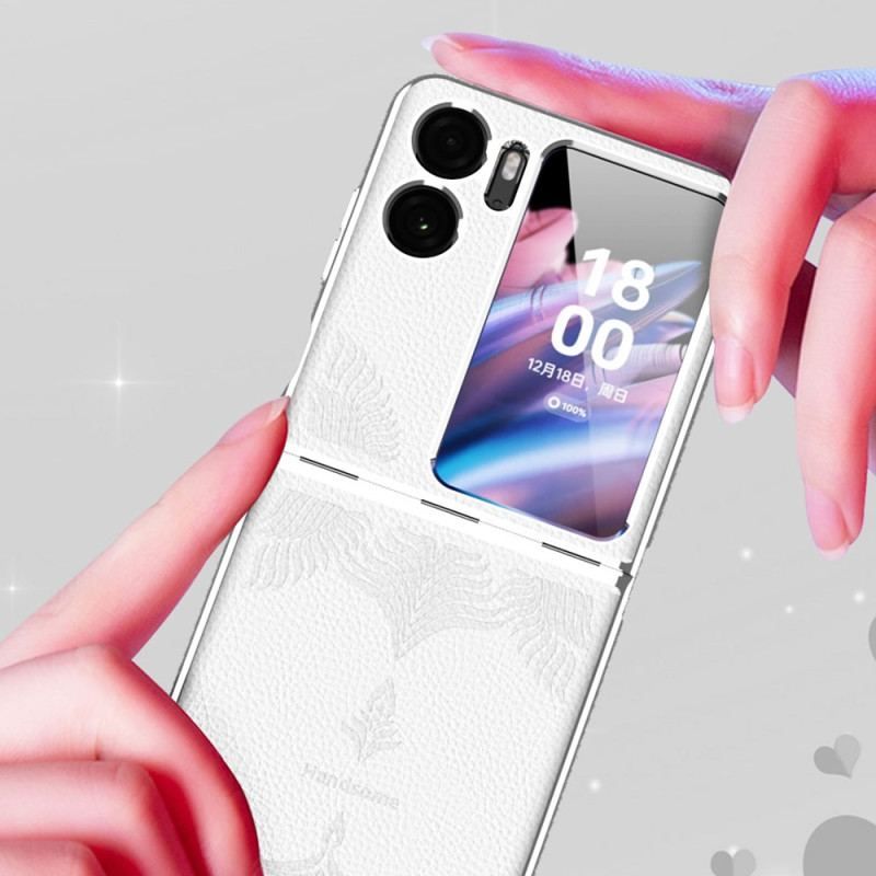 Cover Oppo Find N2 Flip Flip Cover Lychee Læder Stil