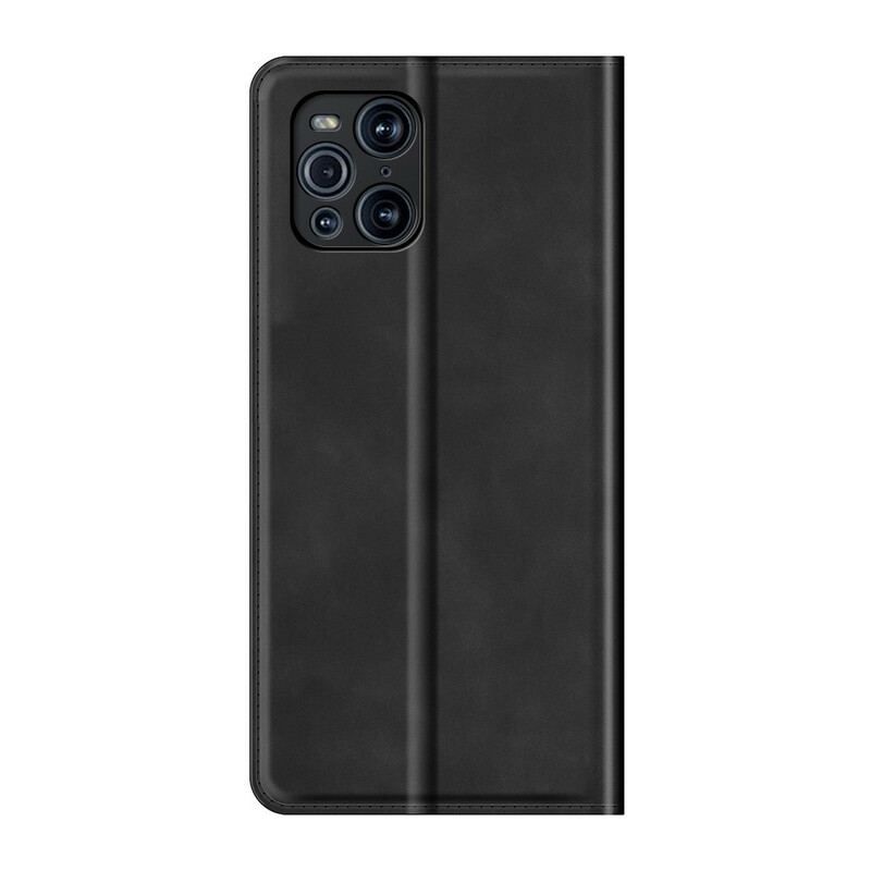 Cover Oppo Find X3 Pro Flip Cover Blødt Lædereffekt