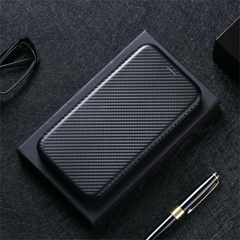 Cover Oppo Find X3 Pro Flip Cover Farvet Carbon Silikone