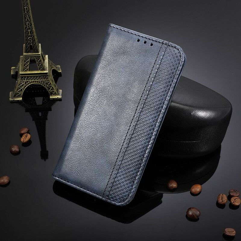 Cover Oppo Find X3 Pro Flip Cover Stiliseret Vintage Lædereffekt