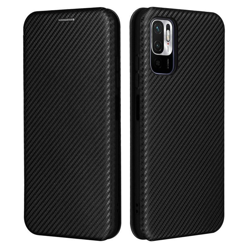 Cover Poco M3 Pro 5G Flip Cover Farvet Kulfiber