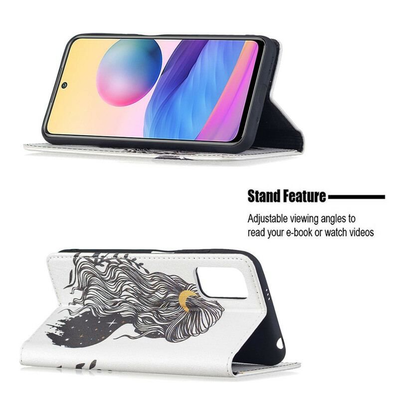 Cover Poco M3 Pro 5G Flip Cover Smuk Hår