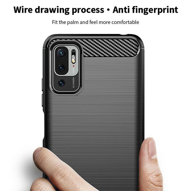 Cover Poco M3 Pro 5G Mofi Børstet Kulfiber