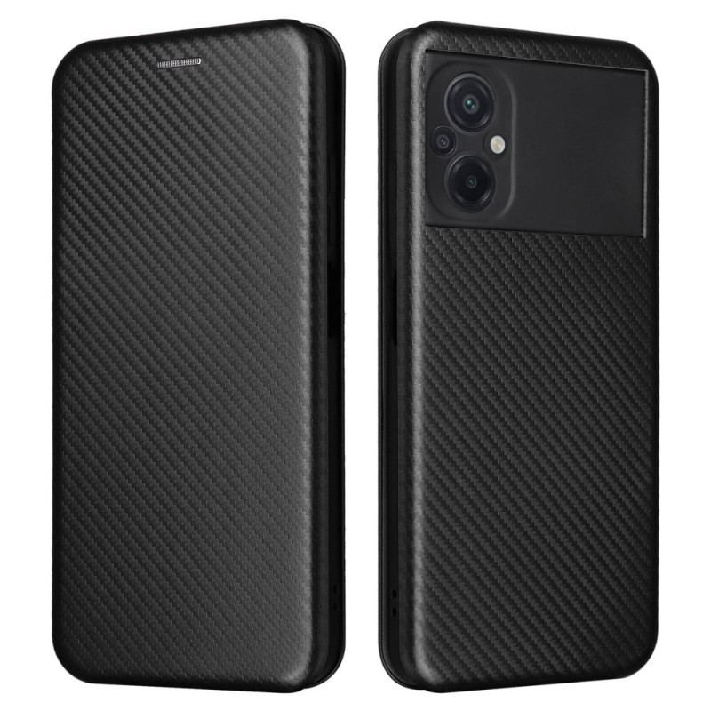 Cover Poco M5 Flip Cover Kulfiber