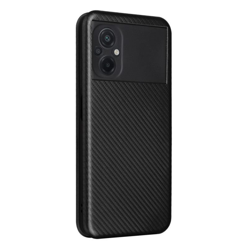 Cover Poco M5 Flip Cover Kulfiber