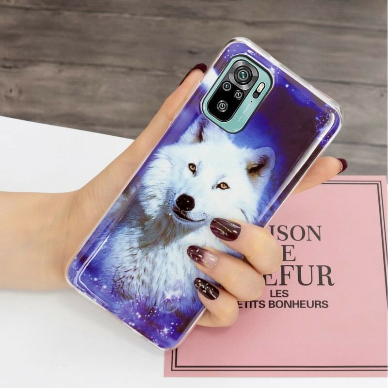 Cover Poco M5s Fluorescerende Wolf Series