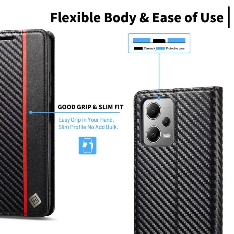 Cover Poco X5 5G Flip Cover Kulfiber Lc.imeeke