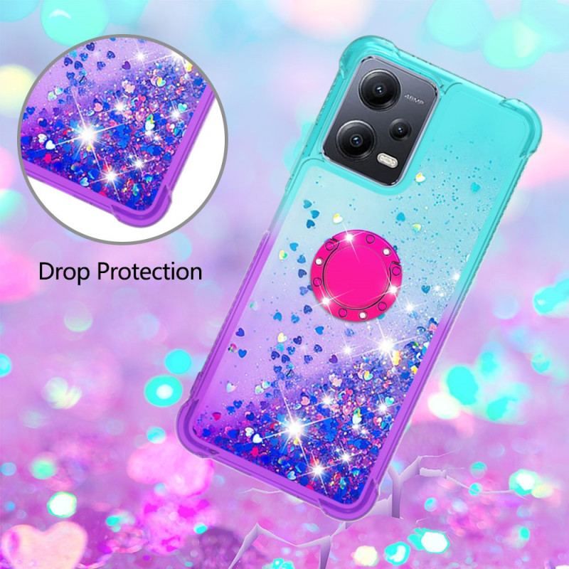 Cover Poco X5 5G Glitter Ring-bracket