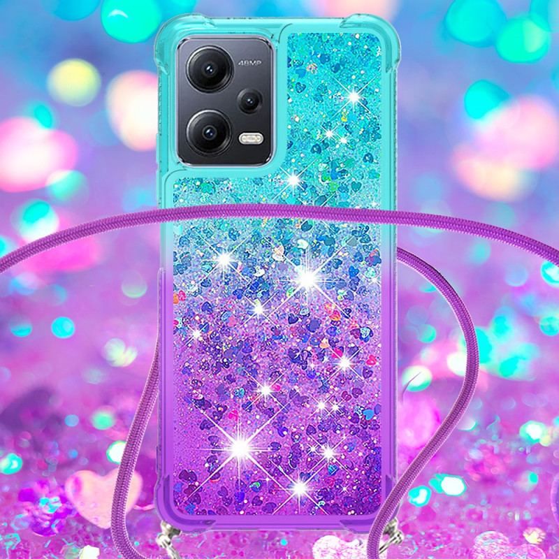 Cover Poco X5 5G Med Snor Glitter Silikonesnor