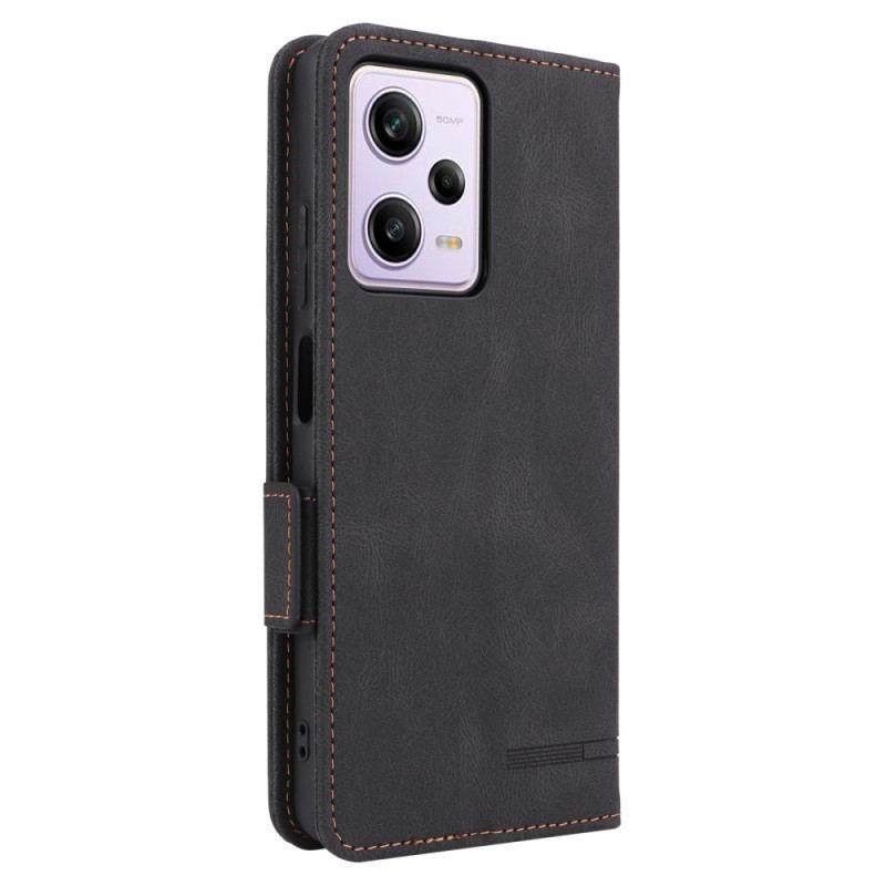 Cover Poco X5 Pro 5G Flip Cover Stilfuld Lædereffekt