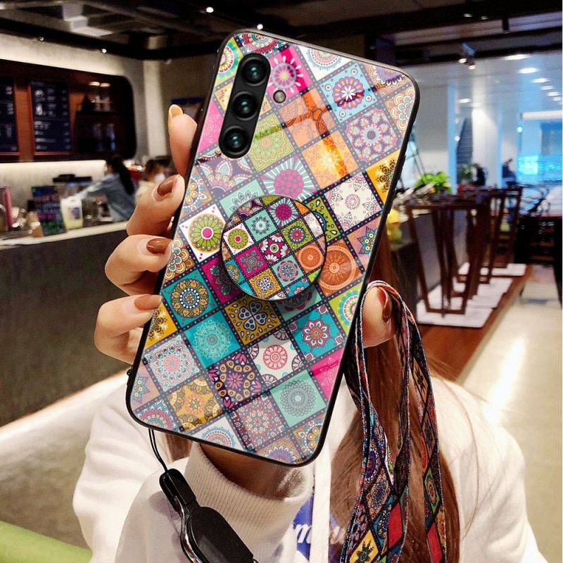 Cover Samsung Galaxy A13 5G / A04s Patchwork Magnetisk Holder