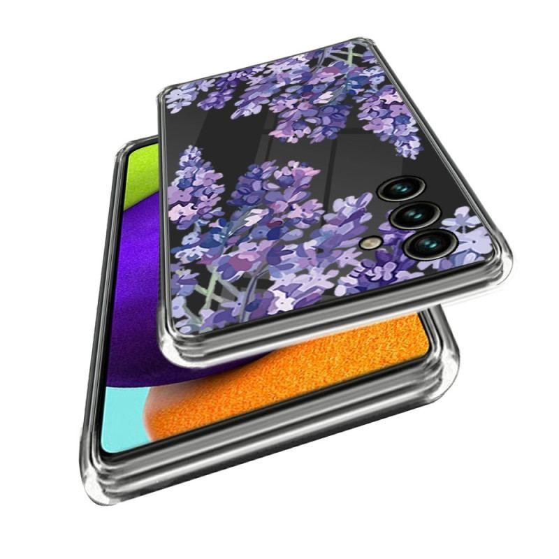 Cover Samsung Galaxy A14 / A14 5G Sømløse Lilla Blomster