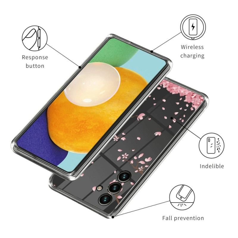 Cover Samsung Galaxy A14 / A14 5G Sømløse Lyserøde Blomster