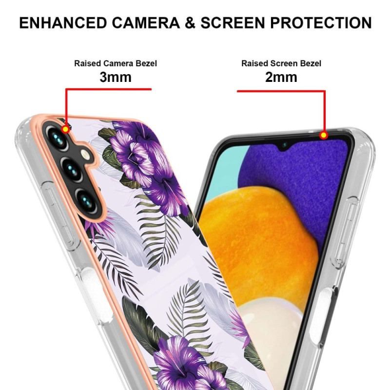 Cover Samsung Galaxy A54 5G Marmoreret Blomster