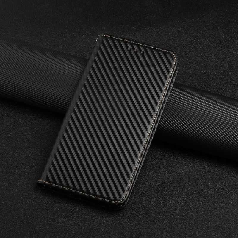 Cover Samsung Galaxy A54 5G Med Snor Flip Cover Strappy Carbon Fiber Style