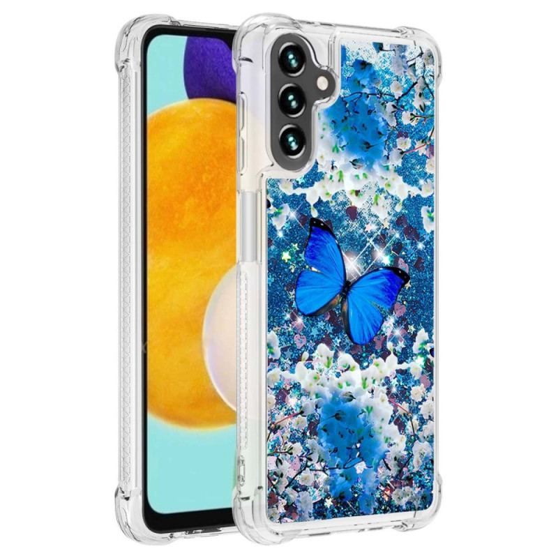 Cover Samsung Galaxy A54 5G Pailletter Sommerfugle