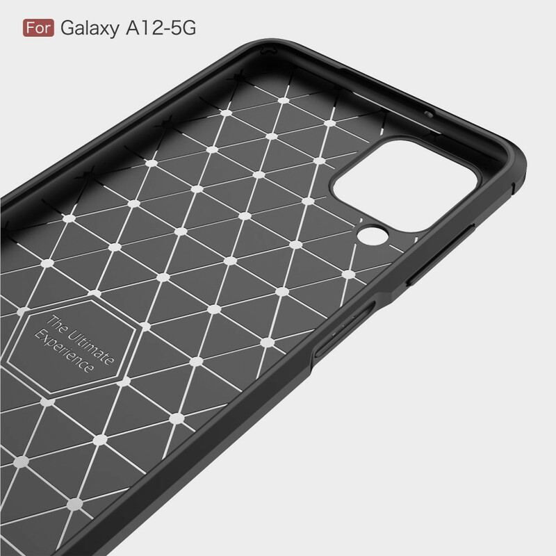 Cover Samsung Galaxy M12 / A12 Børstet Kulfiber