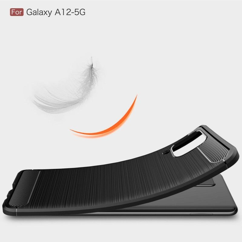 Cover Samsung Galaxy M12 / A12 Børstet Kulfiber