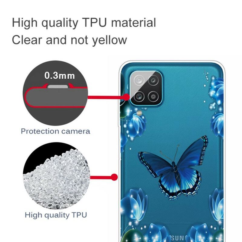 Cover Samsung Galaxy M12 / A12 Butterfly Luksus