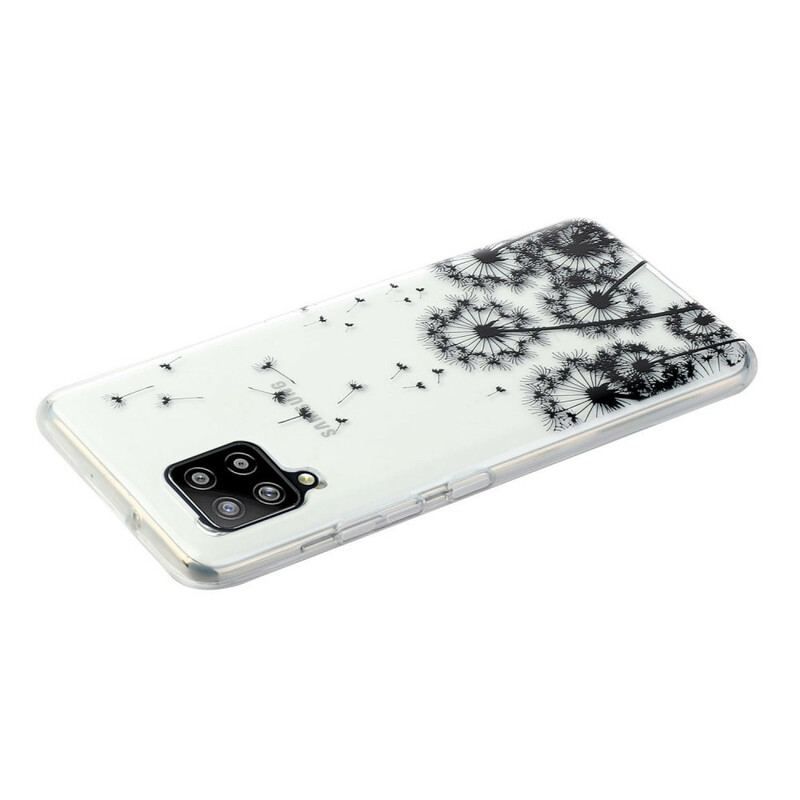 Cover Samsung Galaxy M12 / A12 Sømløse Sorte Mælkebøtter