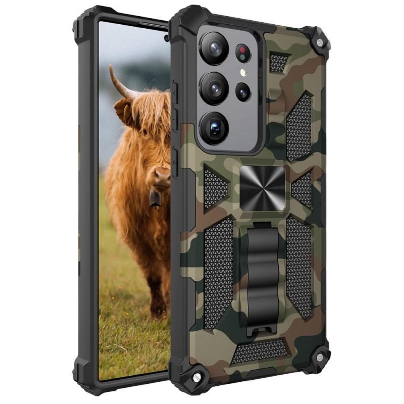 Cover Samsung Galaxy S23 Ultra 5G Camouflage Aftagelig Støtte