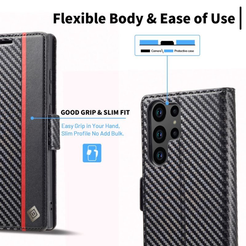 Cover Samsung Galaxy S23 Ultra 5G Flip Cover Kulfiber