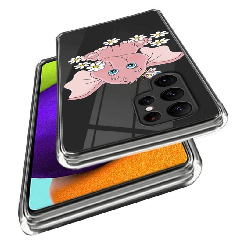 Cover Samsung Galaxy S23 Ultra 5G Lyserød Elefant