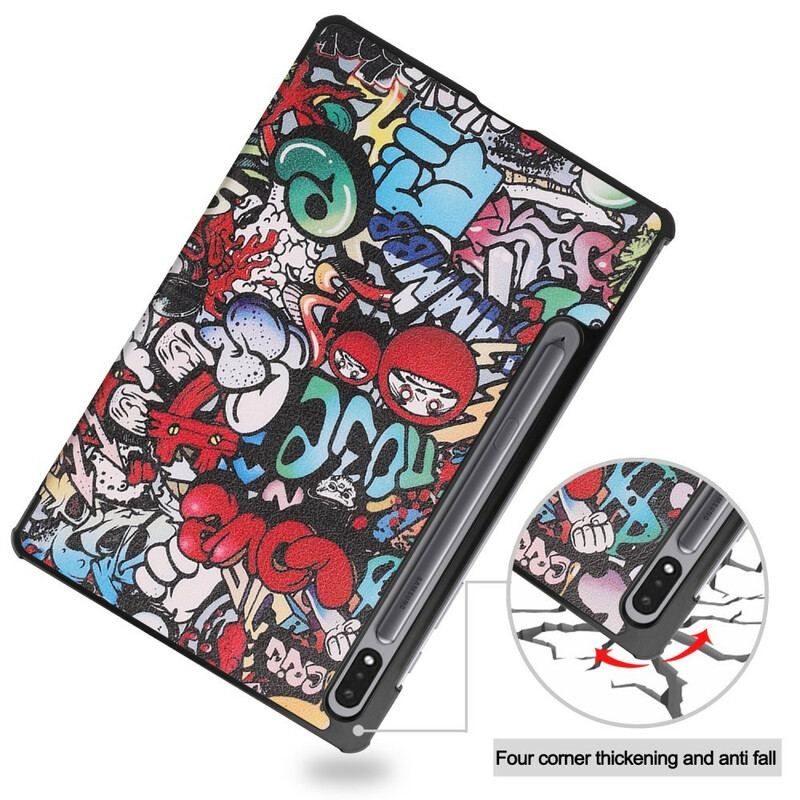 Cover Samsung Galaxy Tab S8 Plus / Tab S7 Plus Graffiti Blyantholder