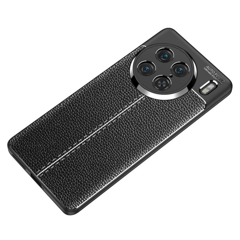 Cover Vivo X90 Pro Dobbelt Linje Litchi Læder Effekt