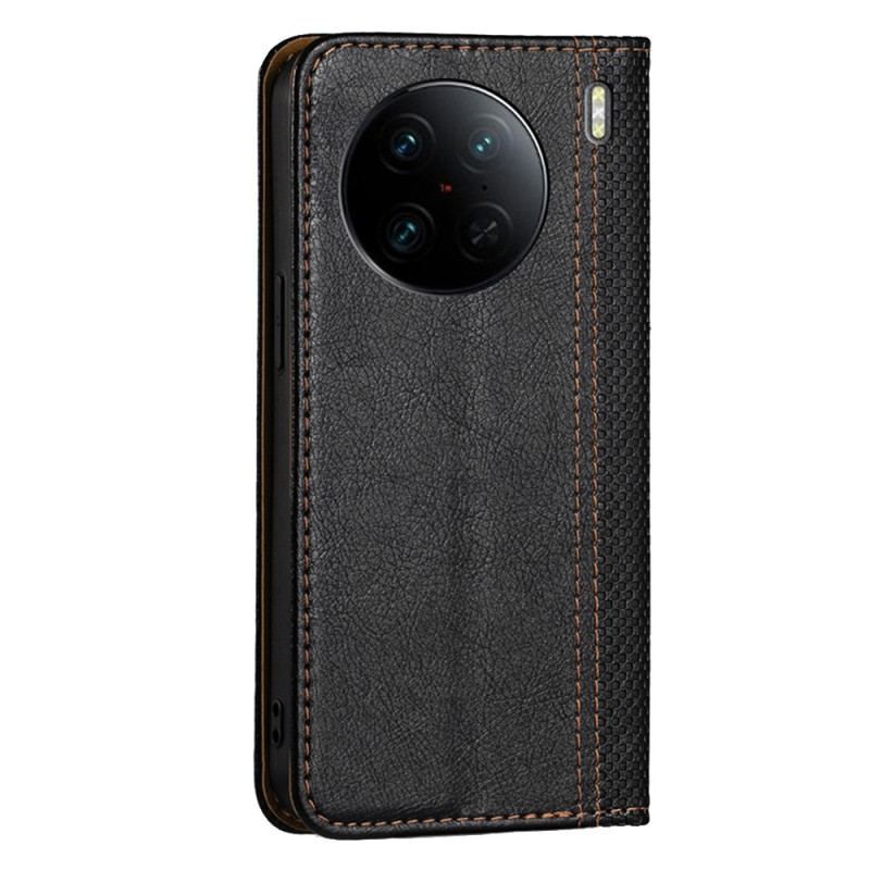 Cover Vivo X90 Pro Flip Cover Vintage Kunstlæder