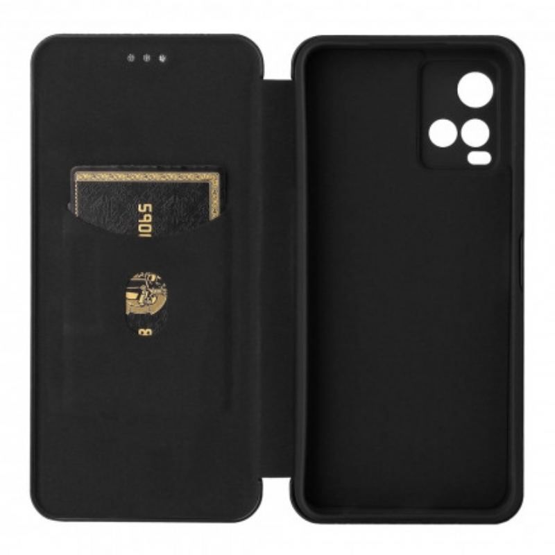 Cover Vivo Y21s Flip Cover Farvet Carbon Silikone