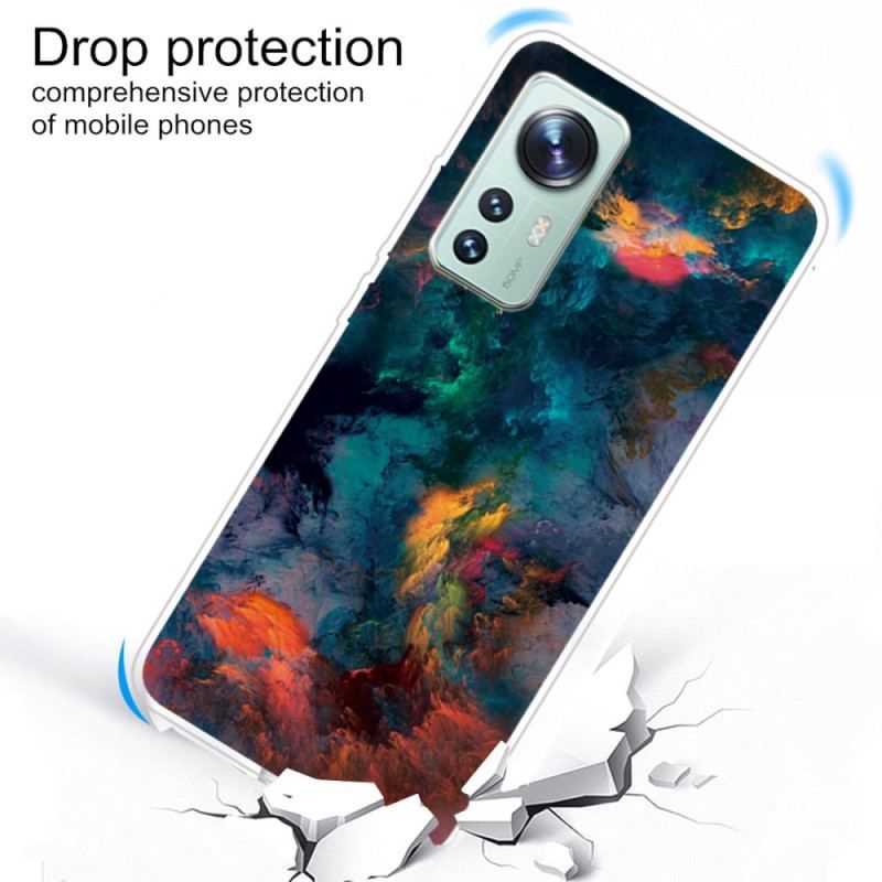 Cover Xiaomi 12 / 12X Farverig Sky Silikone