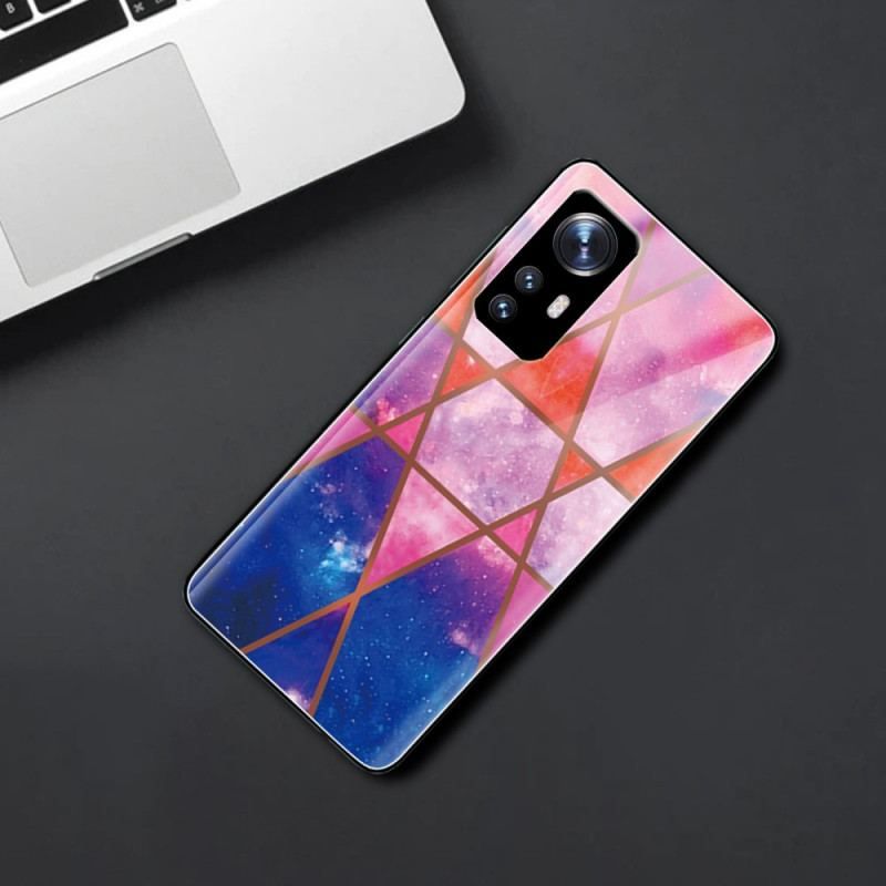 Cover Xiaomi 12 / 12X Marmor Hærdet Glas