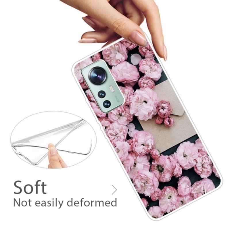 Cover Xiaomi 12 / 12X Silikone Blomster