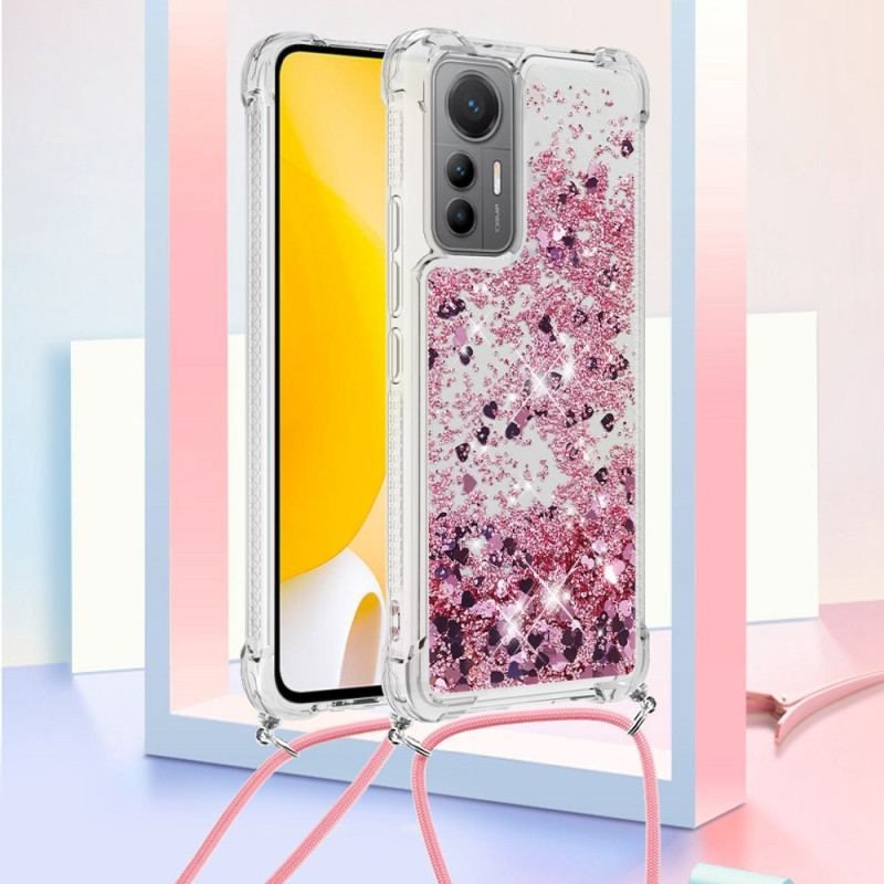 Cover Xiaomi 12 Lite Med Snor Design Af Pailletter Med Snoretræk