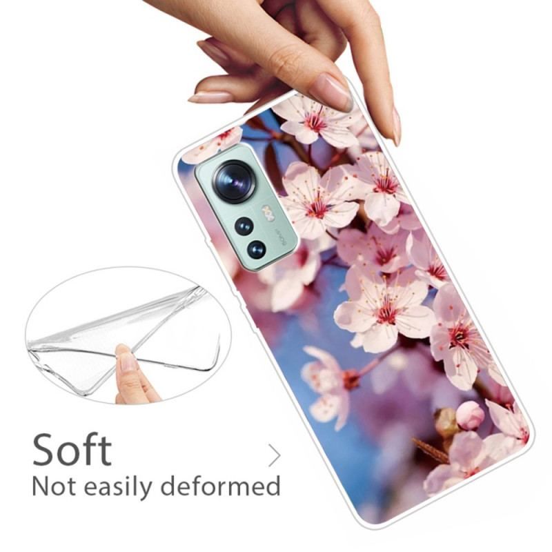 Cover Xiaomi 12 Pro Blomster Silikone