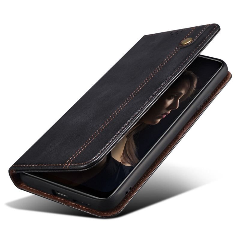 Cover Xiaomi 12 Pro Flip Cover Voksbehandlet Kunstlæder