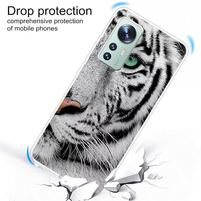 Cover Xiaomi 12 Pro Hvid Tiger