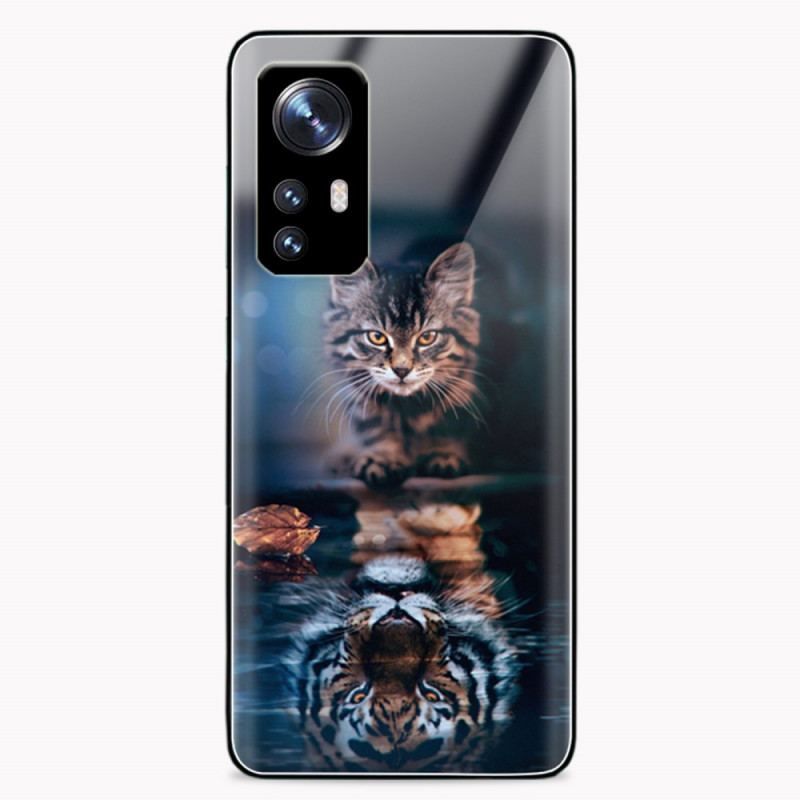 Cover Xiaomi 12 Pro Påpasselig Kat Hærdet Glas