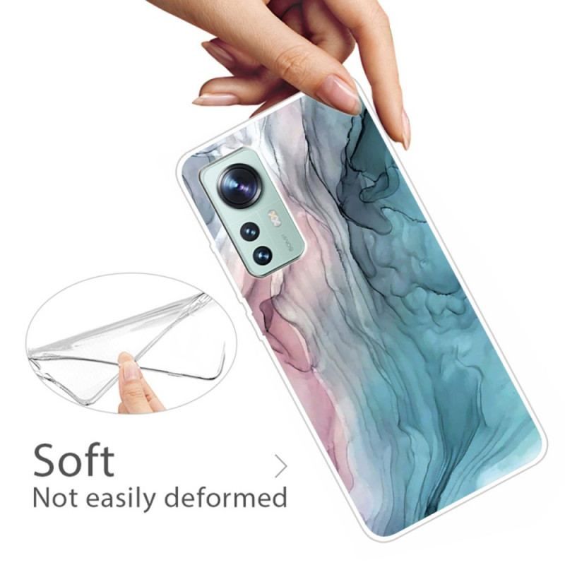 Cover Xiaomi 12 Pro Silikone Marmor Akvarel