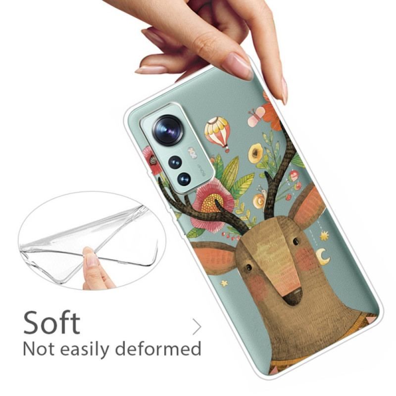 Cover Xiaomi 12 Pro Silikone Tribal Deer