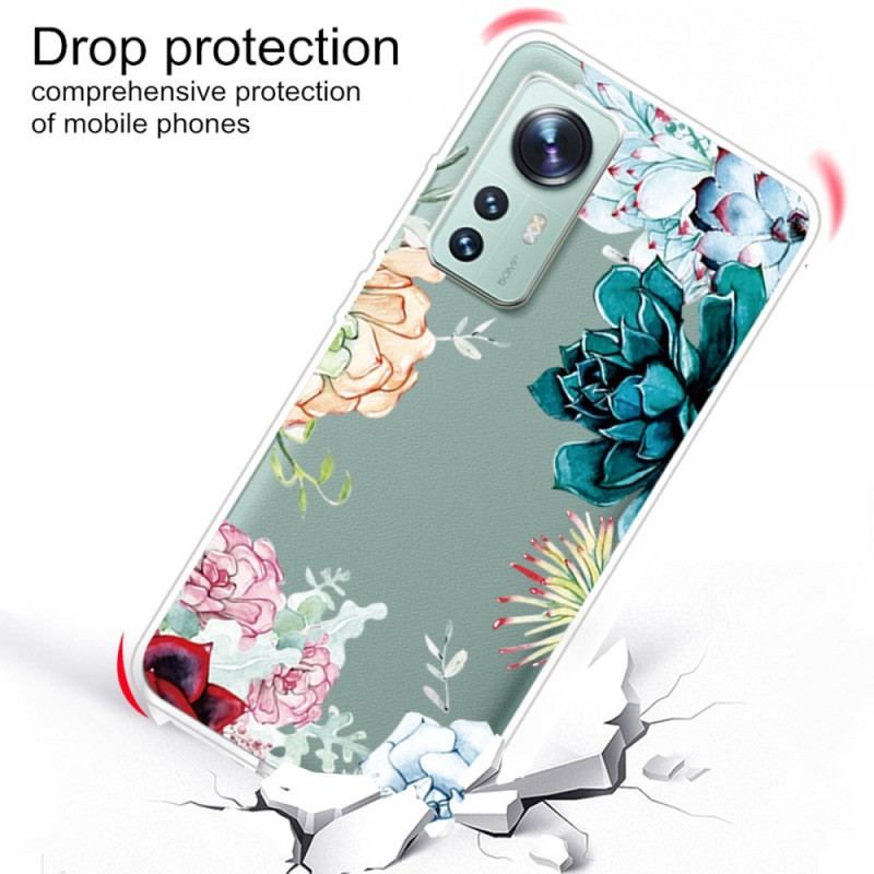 Cover Xiaomi 12 Pro Silikone Vilde Blomster