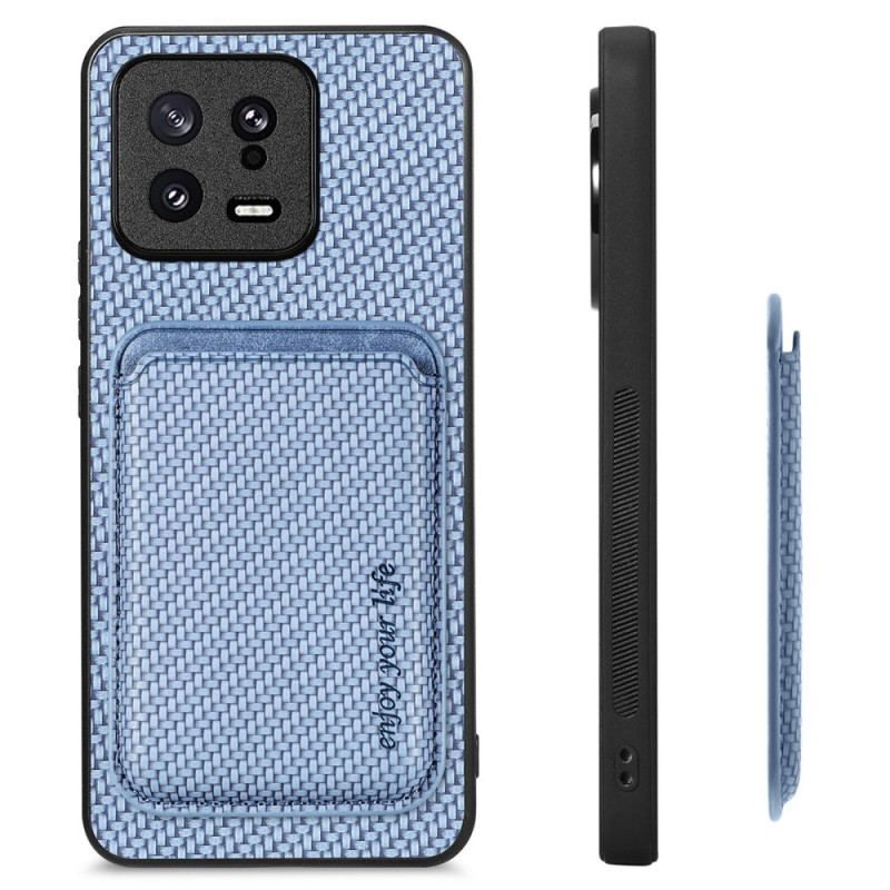 Cover Xiaomi 13 Carbon Fiber Aftagelig Kortholder