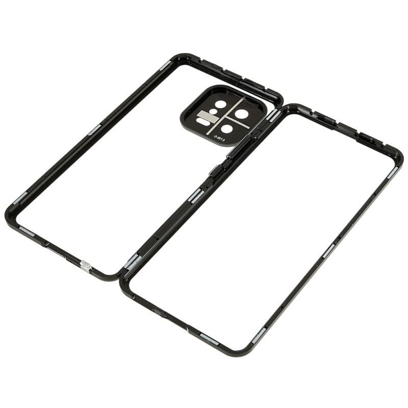 Cover Xiaomi 13 For- Og Bagside Hærdet Glas Og Metal