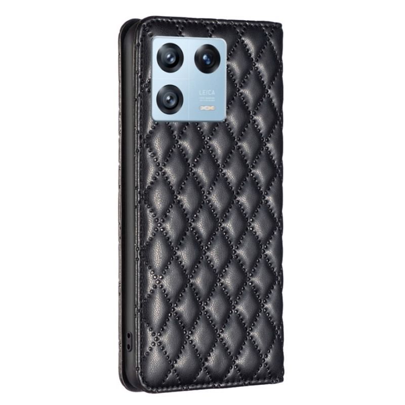 Cover Xiaomi 13 Pro Flip Cover Binfen Farvestil Quiltet